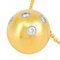 TIFFANY&Co Dots Ball Diamond Pendant K18YG/Pt950 Necklace 4