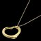 TIFFANY~ Open Heart Medium Necklace K18 Yellow Gold Women's &Co. 1