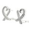 Tiffany Loving Heart Paloma Picasso K18Wg White Gold Earrings, Set of 2 2