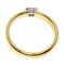 TIFFANY 1P Diamond Ring K18 Yellow Gold/PT950 Women's &Co. 5
