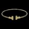 TIFFANY&Co. T Wire Narrow Bracelet K18YG 6.0g Yellow Gold Bangle Accessory Ladies 1