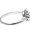 TIFFANY Enchant Flower Ring Platinum Fashion Diamond Band Ring Silver 6