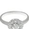 TIFFANY Enchant Flower Ring Platinum Fashion Diamond Band Ring Silver 3