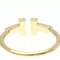 Anello TIFFANY con filo a T in oro giallo [18K] Anello in oro con diamanti alla moda, Immagine 8