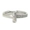 Weißgoldener T One Ring mit schmalem Diamanten von Tiffany & Co. 3