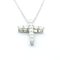 TIFFANY Collar con cruz pequeña de diamantes de platino para hombre, collar con colgante de moda para mujer [Silver], Imagen 4