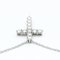 TIFFANY Collar con cruz pequeña de diamantes de platino para hombre, collar con colgante de moda para mujer [Silver], Imagen 6