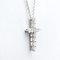 TIFFANY Small Cross Necklace Platinum Diamond Men,Women Fashion Pendant Necklace [Silver] 3
