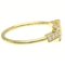 Anello TIFFANY con filo a T in oro giallo [18K] Anello in oro con diamanti alla moda, Immagine 4