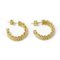 Tiffany & Co. K18Yg Yellow Gold Somerset Mesh Hoop Earrings 8.3G Women's, Set of 2 3