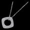 TIFFANY&Co. Necklace Ladies 750WG Diamond Square Circle White Gold 1