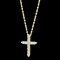 TIFFANY Mini Kreuz Diamant Halskette Gelbgold [18K] Diamant Herren,Damen Mode Anhänger Halskette [Gold] 1