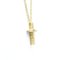 Collar TIFFANY con mini cruz de diamantes en oro amarillo [18K] con diamantes para hombre, collar con colgante de moda para mujer [Gold], Imagen 8