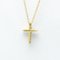 TIFFANY Mini Kreuz Diamant Halskette Gelbgold [18K] Diamant Herren,Damen Mode Anhänger Halskette [Gold] 4