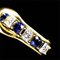 Aretes de diamantes con zafiro K18 Yg de Tiffany & Co. en oro amarillo 750 con clip, Juego de 2, Imagen 5