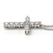TIFFANY&Co. Pt950 Platinum K18WG White Gold Small Cross 11P Diamond Necklace 3.7g 50cm Ladies 2