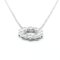 TIFFANY Jazz Open Circle Halskette Platin Diamant Herren,Damen Mode Anhänger Halskette [Silber] 4