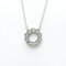 TIFFANY Jazz Open Circle Necklace Platinum Diamond Men,Women Fashion Pendant Necklace [Silver] 5
