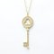 TIFFANY Collar con llave de trébol de oro amarillo [18K] Diamante para hombre, collar con colgante de moda para mujer [Oro], Imagen 2