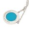 Two Circle Limited White Gold & Turquoise Necklace from Tiffany & Co. 6