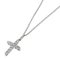 Collana piccola croce con diamanti in oro bianco di Tiffany & Co., Immagine 1