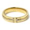 TIFFANY&Co. K18YG Yellow Gold T TWO Narrow Diamond Ring 1 6.7g Ladies 4