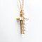 Kleine Halskette mit Kreuzdiamanten aus Rotgold von Tiffany & Co. 3