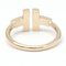 TIFFANY T Wire Ring Or Rose [18K] Mode Diamant, Bague Coquillage Or Rose 3