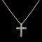 TIFFANY Cross Small K18YG Yellow Gold Necklace 1