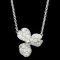 TIFFANY Open Paper Flower Necklace Platinum Diamond Men,Women Fashion Pendant Necklace [Silver] 1