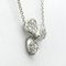 TIFFANY Open Paper Flower Necklace Platinum Diamond Men,Women Fashion Pendant Necklace [Silver] 3
