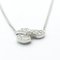 TIFFANY Collar abierto de flores de papel con diamantes de platino para hombres, collar con colgante de moda para mujeres [Silver], Imagen 4
