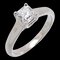 TIFFANY Pt950 0.49ct Diamant Lucida Bague Femme Platine 1