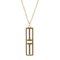 TIFFANY T TWO open vertical bar necklace 18k gold K18 pink diamond ladies &Co. 4