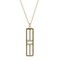 TIFFANY T TWO open vertical bar necklace 18k gold K18 pink diamond ladies &Co. 2