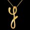 TIFFANY&Co Letter Necklace Initial Y K18YG Elsa Peretti Pendant 1
