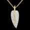 Collier diamant TIFFANY&Co plume feuille pendentif K18YG/Pt950 1