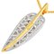 Collier diamant TIFFANY&Co plume feuille pendentif K18YG/Pt950 5