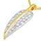 Collier diamant TIFFANY&Co plume feuille pendentif K18YG/Pt950 4