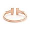 T Diamond Wire Ring in Pink Gold from Tiffany & Co. 3