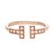 T Diamond Wire Ring in Pink Gold from Tiffany & Co. 1