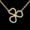 TIFFANY Paper Flower Open Necklace 18K Yellow Gold Diamond Women's &Co. 1