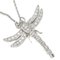 TIFFANY Dragonfly Motif Necklace Pt950 Diamond, Image 5