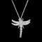 TIFFANY Dragonfly Motif Necklace Pt950 Diamond 1