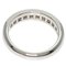 TIFFANY Lucida Half Circle Diamond Width 4mm Ring Platinum PT950 Women's &Co. 5