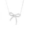 TIFFANY Bow Ribbon Diamond Necklace/Pendant PT950 2