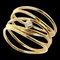 TIFFANY&Co. K18YG Yellow Gold Wave 5 Row Diamond Ring 60147037 No. 16 5.1g Women's 1