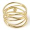 TIFFANY&Co. K18YG Yellow Gold Wave 5 Row Diamond Ring 60147037 No. 16 5.1g Women's 5