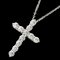 TIFFANY&Co. Pt950 Platinum Medium Cross Diamond Necklace 60007330 3.7g 41cm Ladies 1