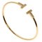 TIFFANY T Wire Bracelet K18 Yellow Gold Women's &Co. 2